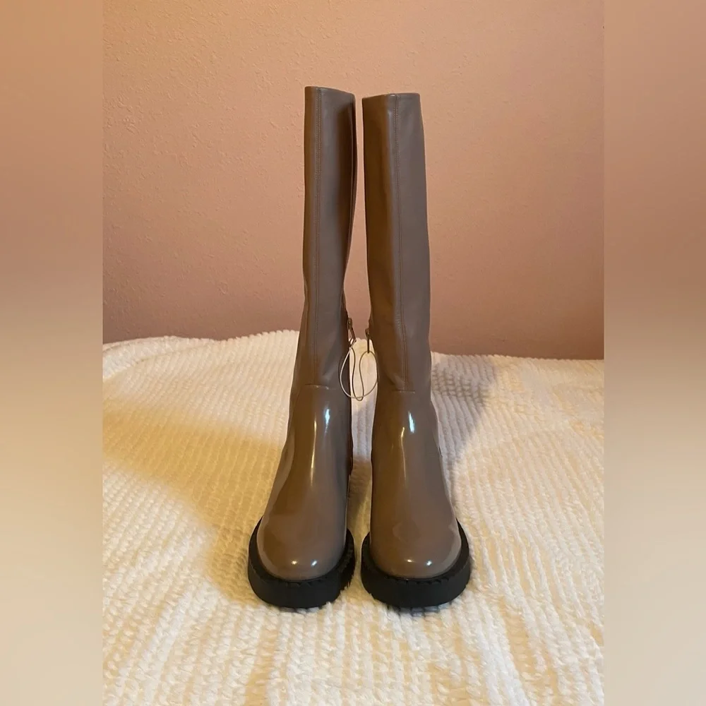 Jeffrey Campbell | Lennard Knee High Boots | Women's Tan Knee-High Boots | NWOB
